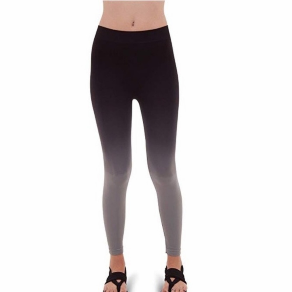 Zaney threads ombré footless ankle tights/leggings